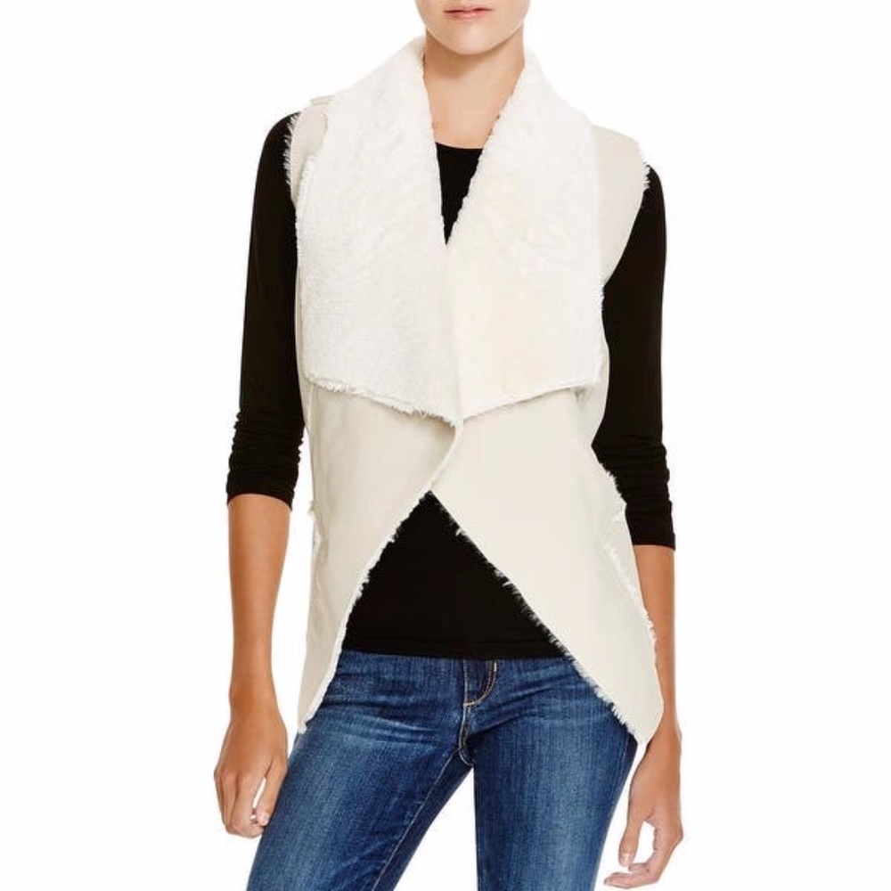 Blank NYC Fur-lined Leather Vest